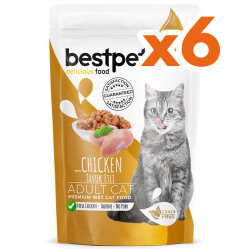 Bestpet Pouch Jelly Tavuk Etli Kedi Yaş Maması 85 Gr x 6 Adet - 2