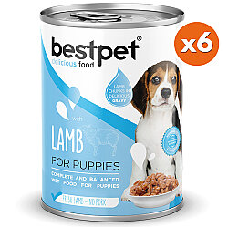 Bestpet Puppy Kuzu Etli Parça Etli ve Jöleli Yavru Köpek Konservesi 400 Gr x 6 Adet - 2