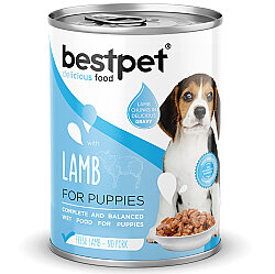 Bestpet Puppy Kuzu Etli Parça Etli ve Jöleli Yavru Köpek Konservesi 400 Gr - 2