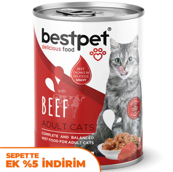 Bestpet Gravy Parça Sığır Etli Kedi Konservesi 400 Gr - 1
