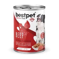 Bestpet - Bestpet Sığır Etli Parça Etli ve Soslu Köpek Konservesi 400 Gr