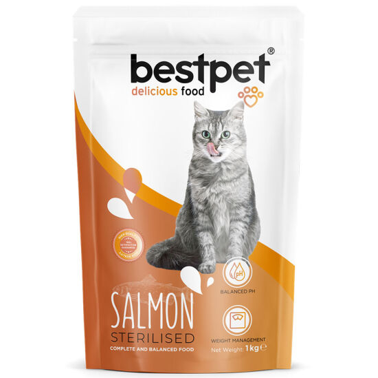 Bestpet Sterilised Somonlu Kısırlaştırılmış Kedi Maması 1 Kg - 2