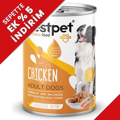 Bestpet Tavuk Etli Parça Etli ve Jöleli Köpek Konservesi 400 Gr - 1