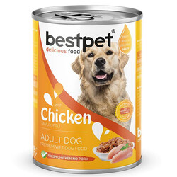 Bestpet - Bestpet Tavuk Etli Parça Etli ve Jöleli Köpek Konservesi 400 Gr