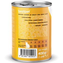 Bestpet Gravy Parça Tavuk Etli Kedi Konservesi 400 Gr - 4