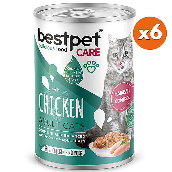 Bestpet Tavuk Parça Etli ve Soslu Yetişkin Kedi Konservesi 400 Gr x 6 Adet - 2