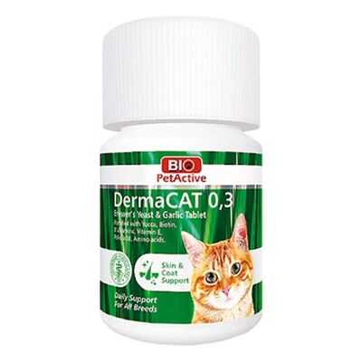 Bio Pet Active 0,3 Dermacat Brewers Yeast Kedi Tüy Bakımı 22,5 Gr (75 Tablet)