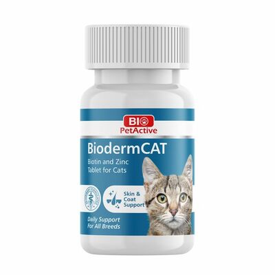 Bio Pet Active Bio Derm Biotin and Zinc Tablets For Cats 30 Gr. - 100 Tablets