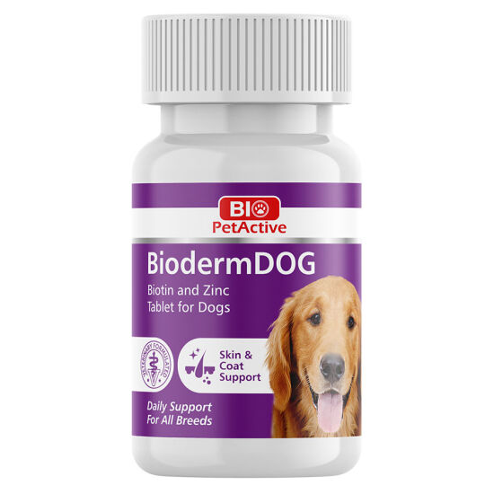 Bio Pet Active Bio Derm Biotin and Zinc Tablets For Dogs 37,5 Gr. - 75 Tablets - 1