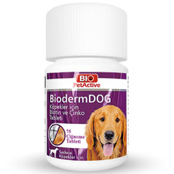 Bio Pet Active - Bio Pet Active Bio Derm Biotin and Zinc Tablets For Dogs 37,5 Gr. - 75 Tablets