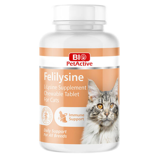 Bio Pet Active BIO - FeliLysine Sağlıklı Gelişim Destekleyen Lizin Tablet (90 Tablet) - 1