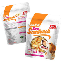 Bio Pet Active - Bio Pet Active Bone Sandwich Karışık Mini Ödül Bisküvisi 200 Gr