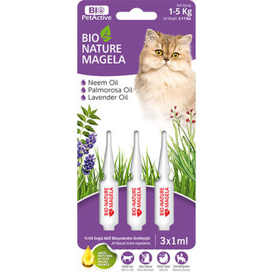 Bio Pet Active Cat 1 - 5 Kg Deri ve Tüy Sağlığı Kedi Çözelti 3 x 1 ML