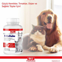 Bio Pet Active D-Kaltabs Calcium Tablets For Cats and Dogs 126 Gr. - 84 Tablets - Thumbnail