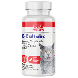 Bio Pet Active - Bio Pet Active D-Kaltabs Kedi 60 Kalsiyum Tableti 30 Gr