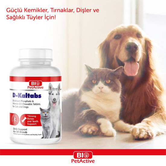 Bio Pet Active D-Kaltabs Kedi ve Köpek 84 Kalsiyum Tableti 126 Gr - 2