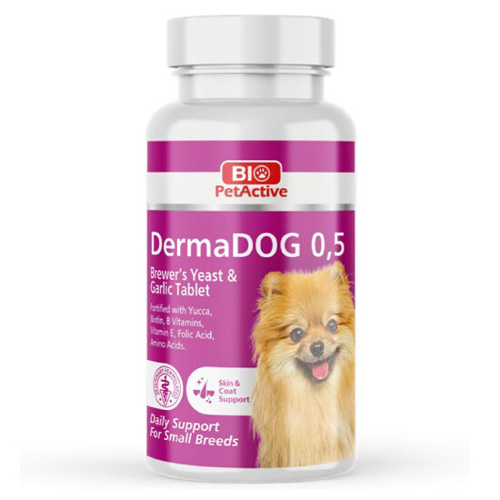 Bio Pet Active Dermadog 0.5 Tüy Dökülme Önleyici Küçük Irk Köpek Tableti 30 Gr (60 Adet) - 1