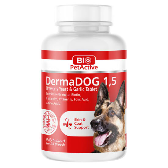 Bio Pet Active Dermadog 1,5 Çinko Sarımsaklı Mayası Tableti 150 Gr (100 Tablet) - 1