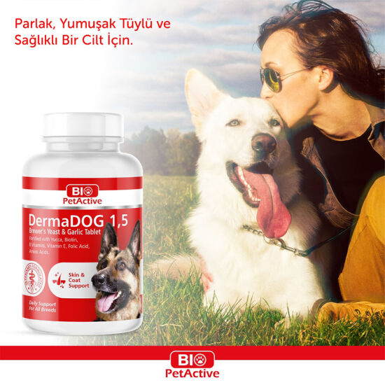 Bio Pet Active Dermadog 1,5 Çinko Sarımsaklı Mayası Tableti 75 Gr - (50 Tablet) - 2