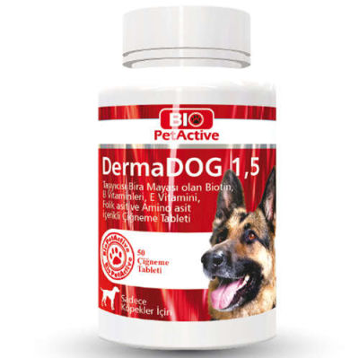 Bio Pet Active Dermadog 1,5 Çinko Sarımsaklı Mayası Tableti 75 Gr - (50 Tablet)