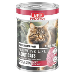 Bio Pet Active Nutritive Life Biftekli Kedi Konservesi 400 Gr - Bio Pet Active