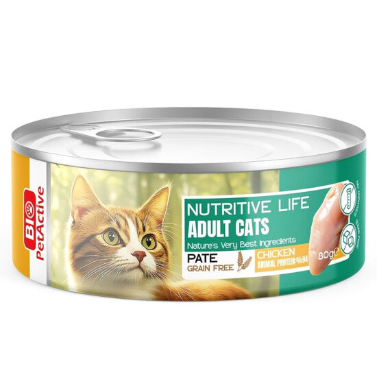 Bio Pet Active Nutritive Life Tavuk Etli Ezme Kedi Konservesi 80 Gr - 1