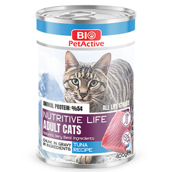 Bio Pet Active - Bio Pet Active Nutritive Life Ton Balıklı Kedi Konservesi 400 Gr