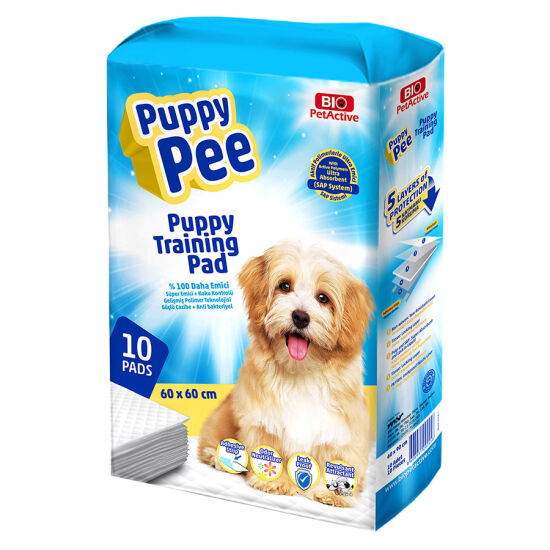 Bio Pet Active Puppy Pee Tuvalet Eğitim Çişi Pedi 60 x 60 Cm (10 Adet) - 1