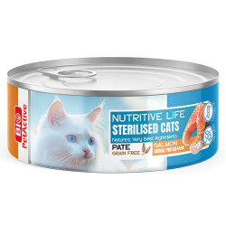 Bio Pet Active Sterilised Nutritive Life Somonlu Ezme Kısırlaştırılmış Kedi Konservesi 80 Gr - Bio Pet Active
