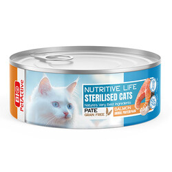 Bio Pet Active - Bio Pet Active Sterilised Nutritive Life Somonlu Ezme Kısırlaştırılmış Kedi Konservesi 80 Gr