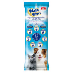 Bio Pet Active Wash Wipes Kuru Yıkama Bakım Havlusu (25 Adet) - Bio Pet Active