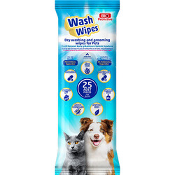 Bio Pet Active - Bio Pet Active Wash Wipes Kuru Yıkama Bakım Havlusu (25 Adet)