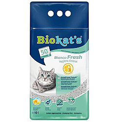 Biokats Bianco Fresh Antibacterial Topaklaşan Kedi Kumu 10 Lt - Biokats