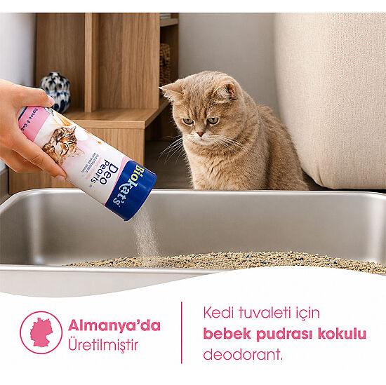 Biokats Deo Pearls Bebek Pudralı Koku Giderici Kedi Kumu Parfümü 700 Gr - 3