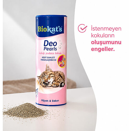Biokats Deo Pearls Cat Litter Deodorant Baby Powder Scented 700 Gr. - 2