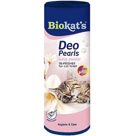 Biokats Deo Pearls Cat Litter Deodorant Baby Powder Scented 700 Gr. - 1