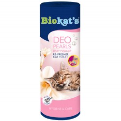 Biokats - Biokats Deo Pearls Cat Litter Deodorant Baby Powder Scented 700 Gr.
