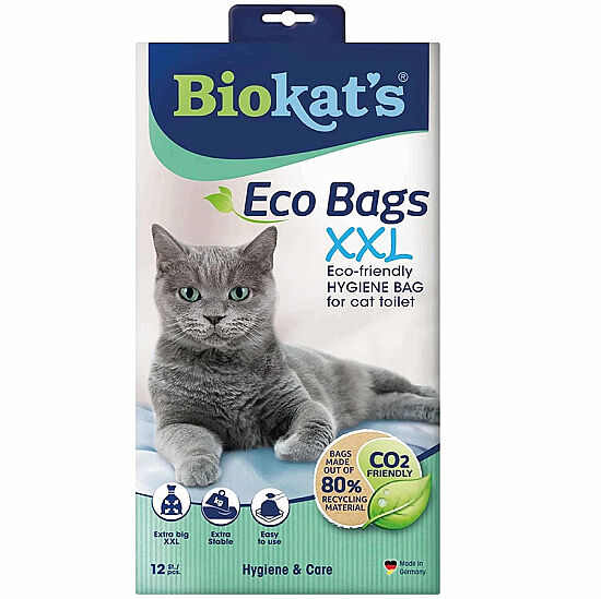 Biokats Eco Bags Kedi Kumu Doğa Dostu Hijyen Torbası XXL (12 li Paket) - 2