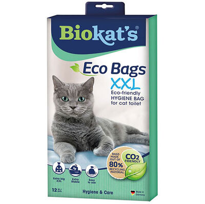 Biokats Eco Bags Kedi Kumu Doğa Dostu Hijyen Torbası XXL (12'li Paket)