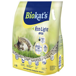 Biokats - Biokats Eco Light Ekstra ( Active Carbon ) Pelet Naturel Kedi Kumu 5 Lt
