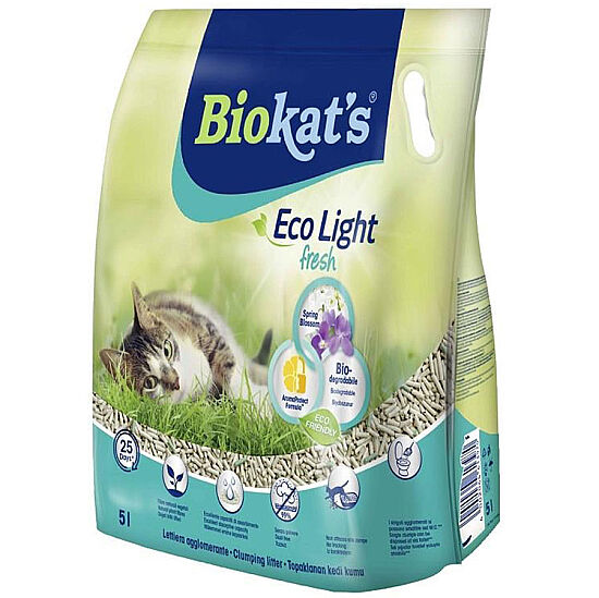 Biokats Eco Light Fresh Spring Blossom Pelet Kedi Kumu 5 Lt - 1