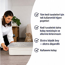 Biokats Polybeutel Kedi Kumu Hijyen Torbası XXL (12'li Paket) - 3