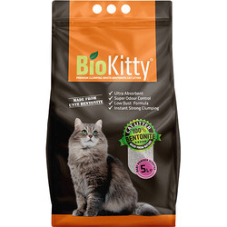 Bio Kitty - BioKitty Bebek Pudralı Tozsuz İnce Taneli Topaklanan Kedi Kumu 5 Lt