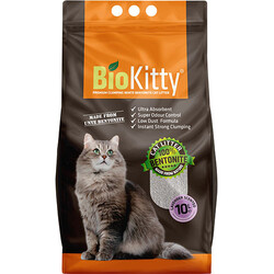 Bio Kitty - BioKitty Lavantalı Tozsuz İnce Taneli Topaklanan Kedi Kumu 10 Lt