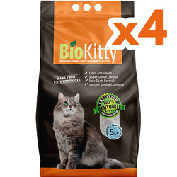 Bio Kitty - BioKitty Marsilya Sabunlu Tozsuz İnce Taneli Topaklanan Kedi Kumu 5 Lt x 4 Adet