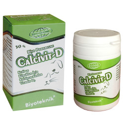 Biyoteknik - Biyoteknik Powercure Calcivit - D Köpek ve Kediler İçin Vitamin Toz 50 Gr