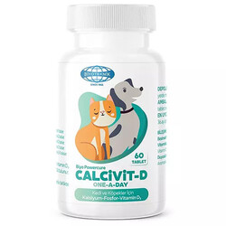 Biyoteknik - Biyoteknik Powercure Calcivit-D One A Day Köpek ve Kedi Vitamini 60 Tablet