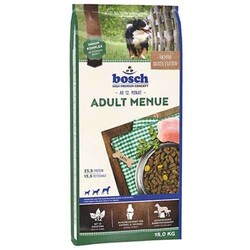 Bosch - Bosch Menue Taze Kümes Hayvanlı ve Sebzeli Yetişkin Köpek Maması 15 Kg + 4 Adet Temizlik Mendili