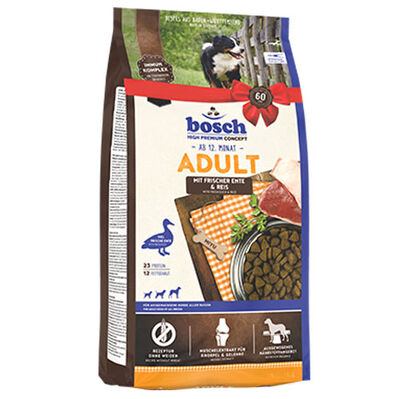 Bosch Duck Glutensiz Ördek ve Pirinçli Köpek Maması 3 Kg + 2 Adet Temizlik Mendili