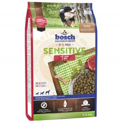 Bosch - Bosch Glutensiz Sensitive Lamb Kuzu Etli Köpek Maması 3 Kg + 2 Adet Temizlik Mendili